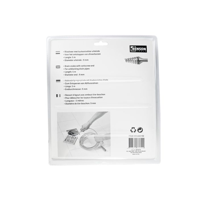 Déboucheurs D'évier 5mx8mm - GENERIQUE - Garantie 2 Ans - Blanc - Adulte