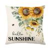 Sunflower Pillow Cover Floral Living Room Sofa Cushion Cover Car Pillow Without Pillow Core Linen Material Nordic Style