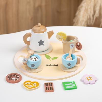Early Education Children Simulation Play House Afternoon Tea Tea Set Toy Parent-Child Role-Playing Game Wooden