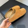 Korean version of bag head slippers women's inner 2025 new spring and autumn fashion thick bottom matte Piboken half slippers