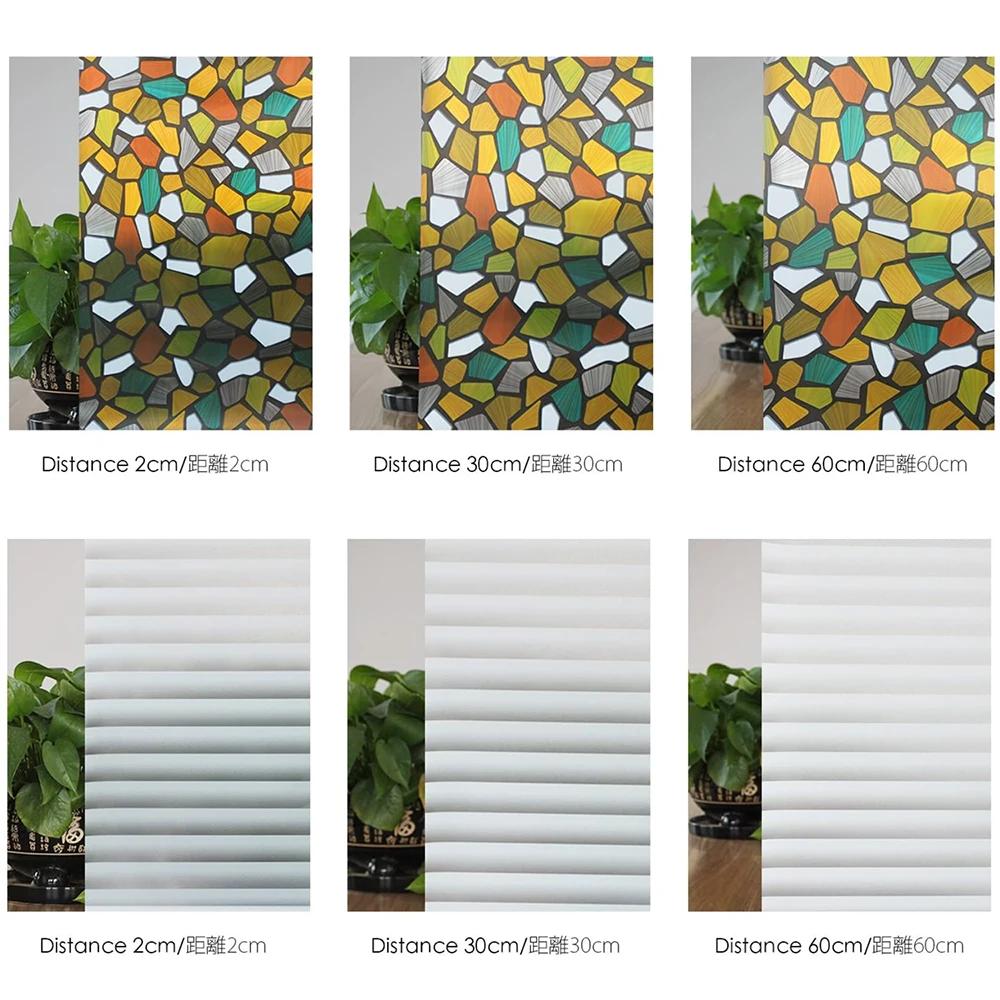 Mul-styles Decorative Window Film Anti Look Static Cling Window Stickers Vinyl for Glass Stained Glass Film Self Adhesive Film