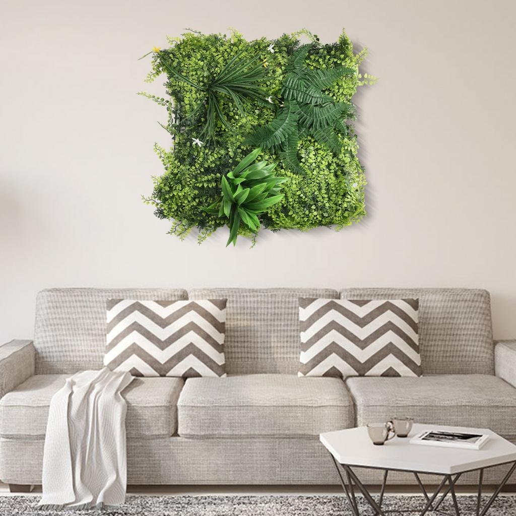 Panouri de Perete cu Plante Artificiale cu Foliș Densă UV Panouri Realiste cu Flori
