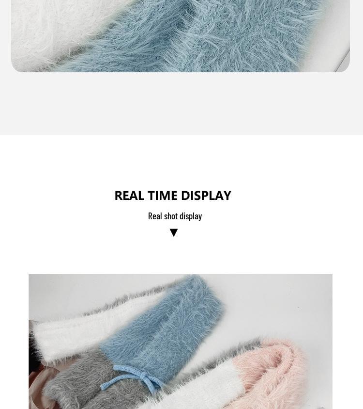 Korean Cute Fluffy Bow Knit Scarf - Women's Winter Neck Warmer