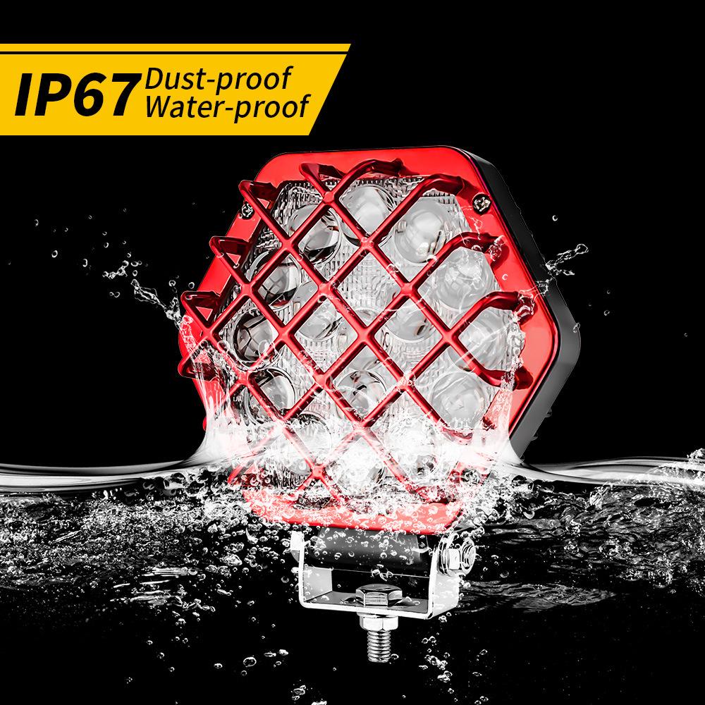 

5-inch 48W 16-LED Car Truck Forklift Driving Spotlight Waterproof Engineering Vehicle Headlight Black