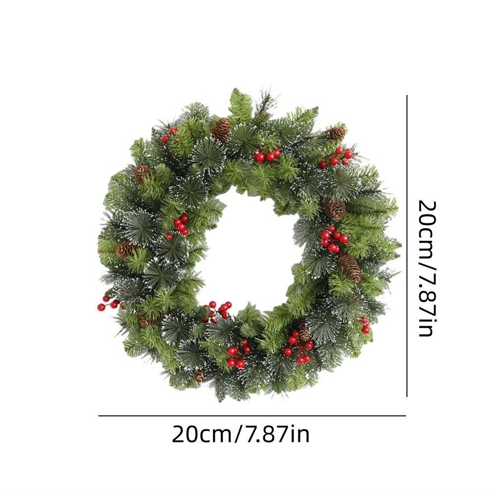 With Pinecone and Berry Xmas Wreath Gifts Christmas Table Decoration  For Door Window Fireplace
