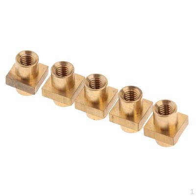 5pcs Brass To Plastic Molding M6 X 12mm Embedded Nut Replacement