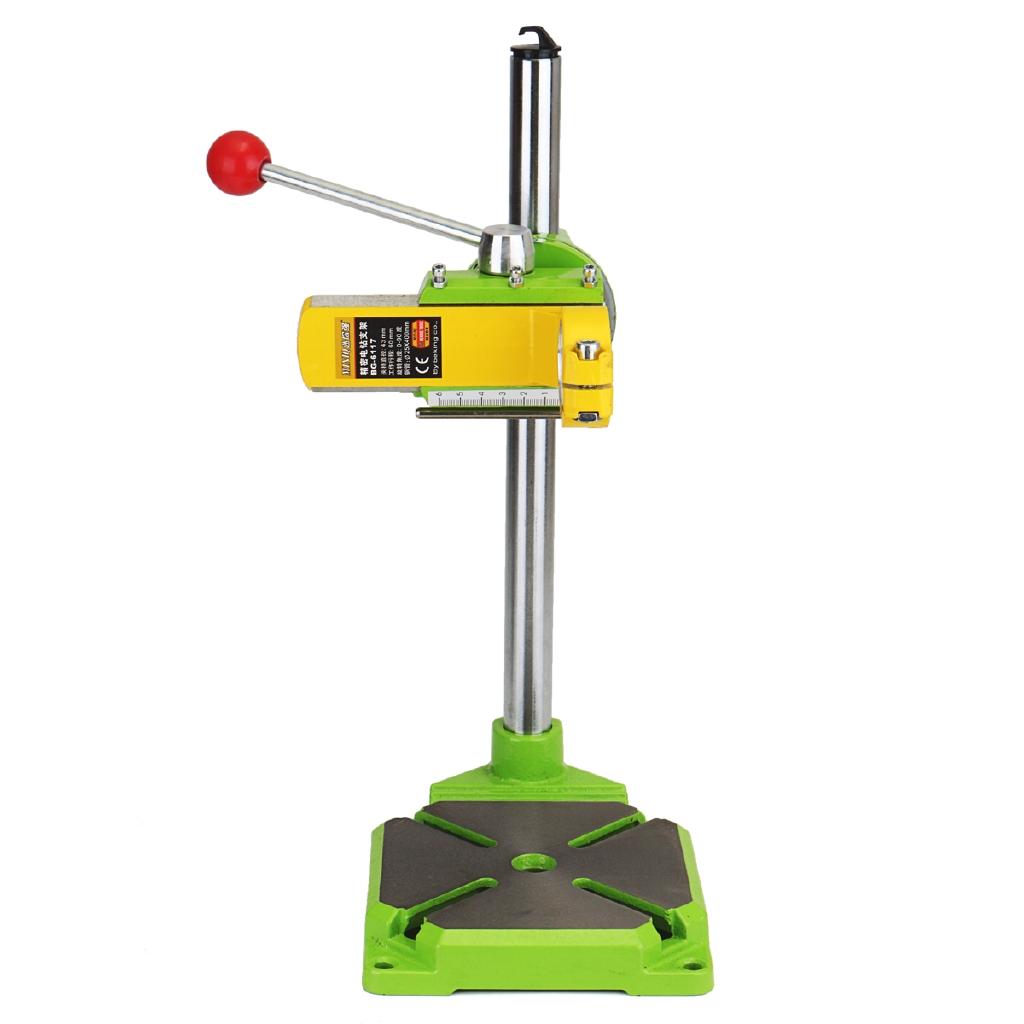 Suport masă mașină de găurit Mandrină Suport durabil pentru clemă de găurit Unelte electrice Suport de găurit reglare unghi Bază de fier 1 buc