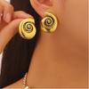 Vintage Spiral Shell Stud Earrings for Women Retro Ocean Inspired Statement Earrings