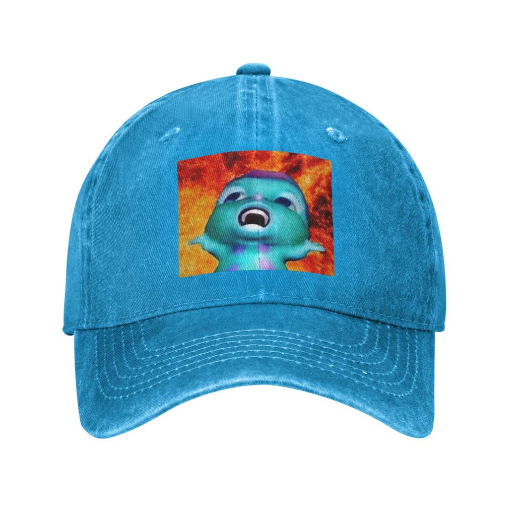 Unisex Baseball Hats bibble meme Denim Fabric Streetwear Baseball Caps Hip Hop Cap Casquette