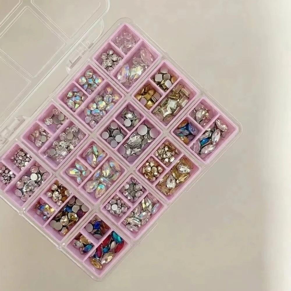 Compartment Nail Art Storage Box Plastic Storage Container Box  for Jewelry Display