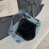 Jeansowa Haftowana Torba na Ramię Damska Torebka Miejska Torba Crossbody