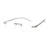 Vintage Rimless Finished Myopia Glasses Ultralight Soft Men Women Ultralight Resin Nearsighted Eyeglasses Diopters 100~400