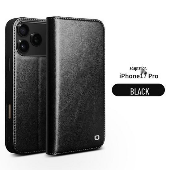 Chali iPhone 17 Pro Max Leather Flip Cover with Stand & Card Slots - Full Coverage Protective Case