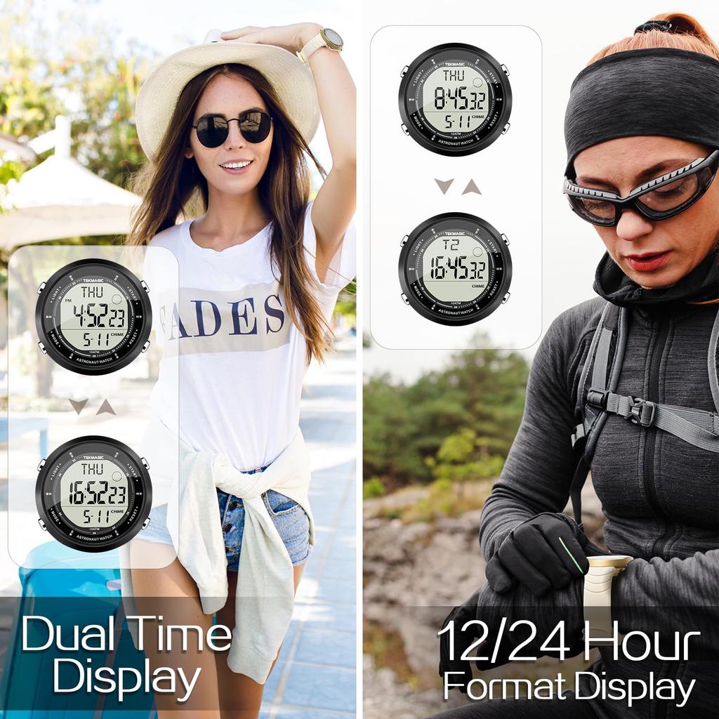 Multifunctional Sports Watch for 10 ATM Water Ideal for Diving and with Dual and or Women, Resistant, Swimming, Surfing, Alarm, Calendar, Stopwatch,