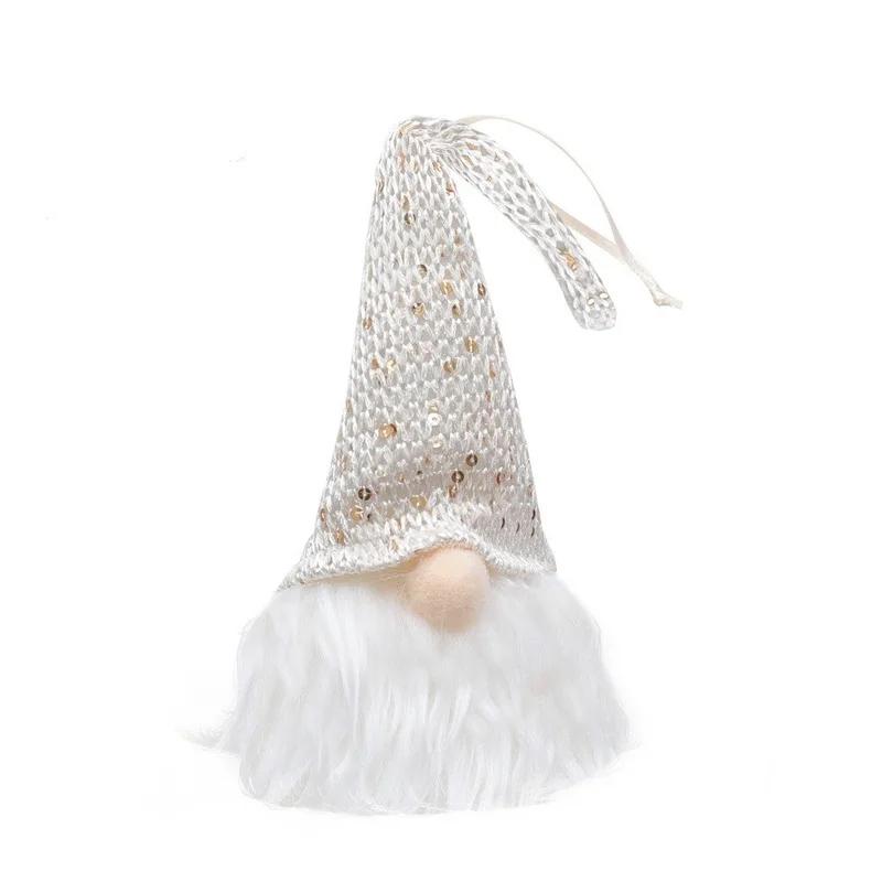 New Fashion Christmas Ornaments Forest Old Man with Lamp Pendant Faceless Doll Luminous Small Pendant Tree Ornaments