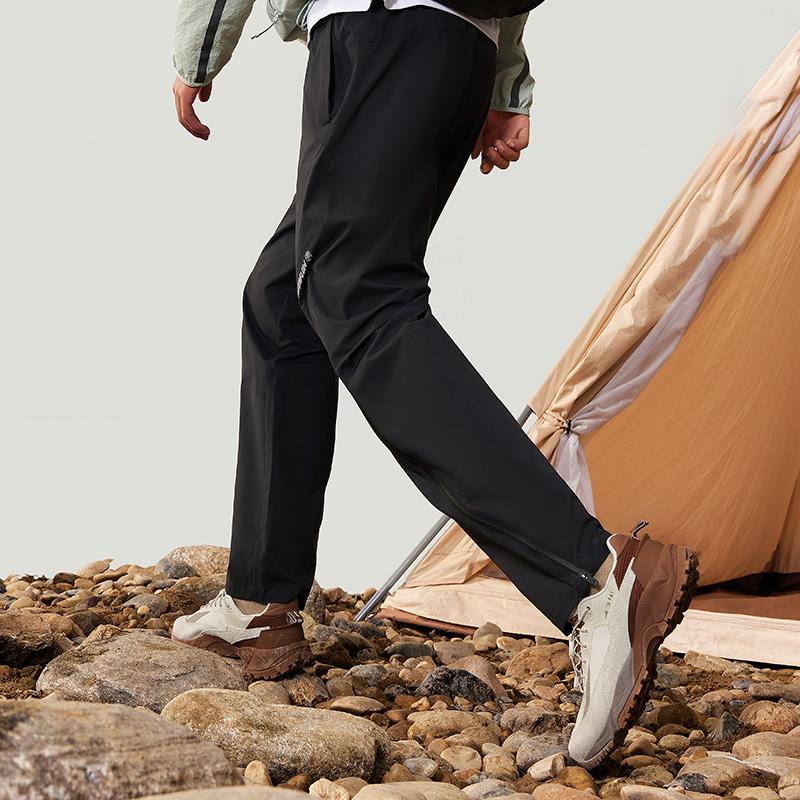 Li Ning CF Su Series See Dragon In The Wild Solid Color Reflective Letter Straight Leg Knitted Sports Pants Men Pants Black AYKU623-1