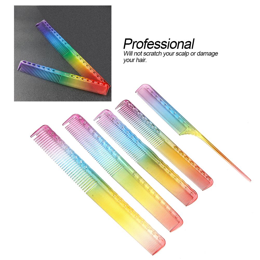 5pcs Professional Hair Cutting Combs Hairdressing Styling Combs for Salon Barber Shop