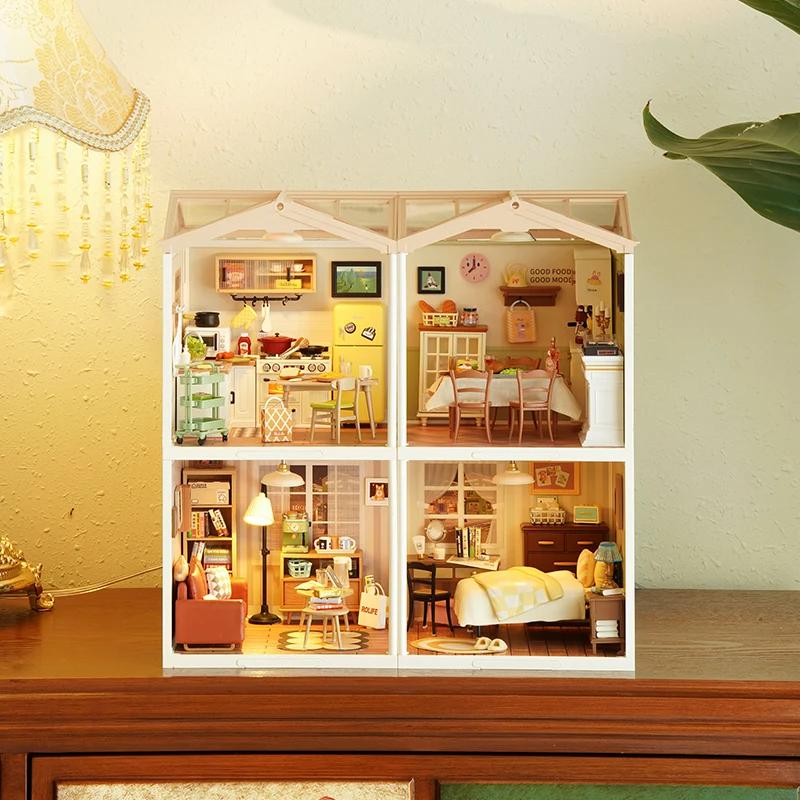 ROBOTIME Rolife 3D Puzzle Super Creator Warm Room DIY Miniature House (DW015B) | 1:24 Scale