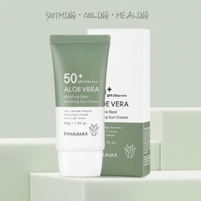 Kwailnara Aloe Vera Moisture Real Soothing Sun Cream SPF50+ PA++++ 50g