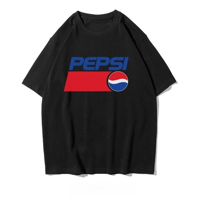 2026 Summer New Men's Women T-shirt Fashion Streetwear Coke T-shirt Unisex Astronauts Joint Design Short Sleeve Commemorative Shirt