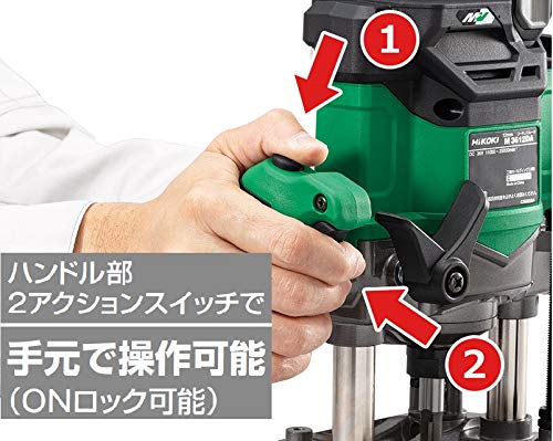 HiKOKI 36V Rechargeable Router and Trimmer M3612DA(NN) 6 8 12mm Shaft Diameters Battery Charger System Case Included 6mm Shaft Mounting Chuck Sleeve