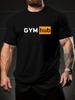 Gym Hub Pure Cotton TShirt Summer Short Sleeve Men Fitness Muscle Casual Athleisure Black - Men's Summer Cotton Graphic Tee
