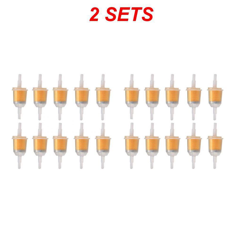 10/20pcs Universal Inline Gas/Fuel Filter 6MM-8MM 1/4" Fuel Pipe Inline Fuel Filter For Lawnmower Motorcycle Small Engine
