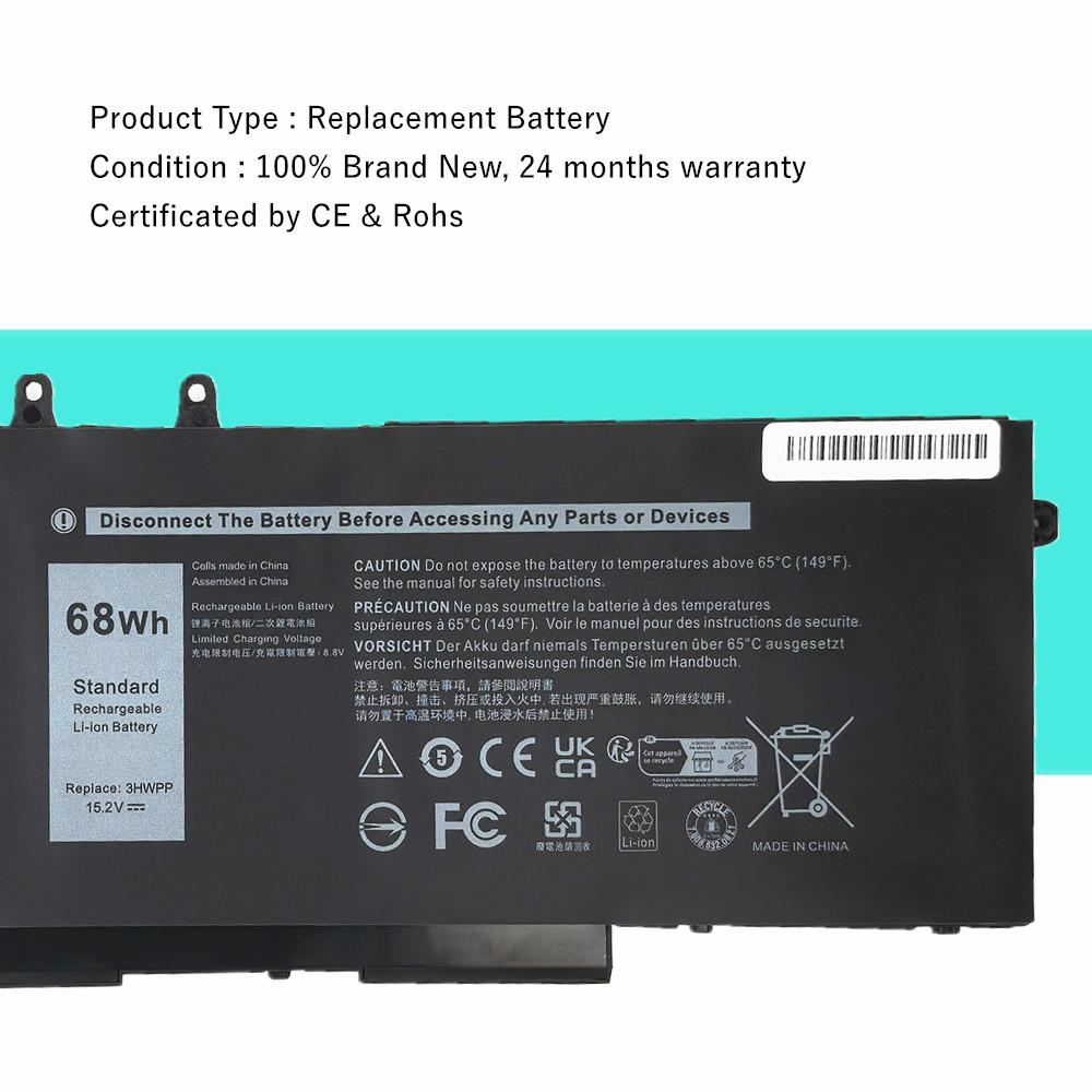 3HWPP Laptop Batterij Voor Dell Latitude 5401 5501 5411 5410 5511 Voor Precision 3541 Mobiele Werkstation (P80F003) 3551 P80F004
