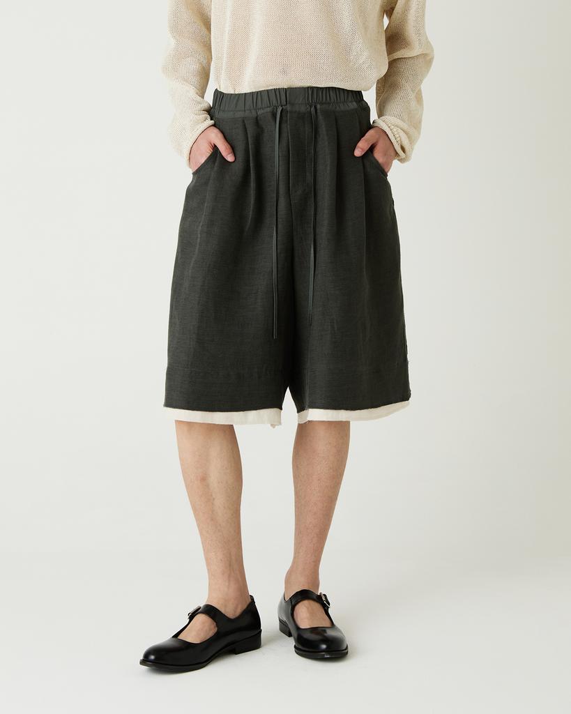 Diaendeukweseucheon Linen Blend Half Pants / Khaki