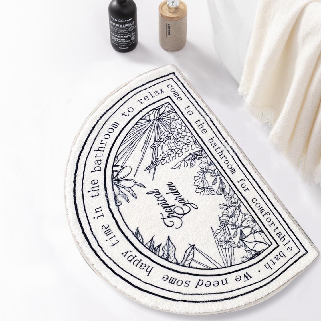 

Nordic Ins Нескользящий коврик для ванной комнаты Коврик для пола Входная дверь Впитывающий коврик Домашний ковер для спальни Нескользящий коврик для ног 50x80cm