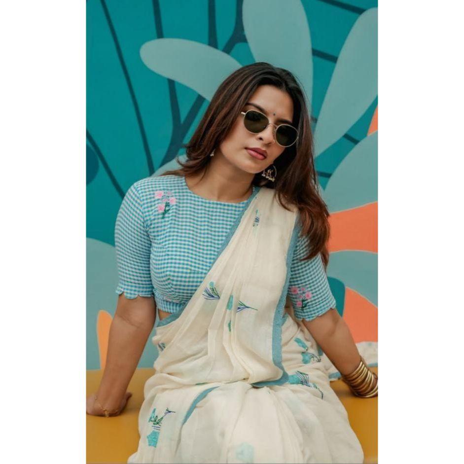 New stylish casual saree for women