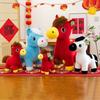 Cartoon Animal Horse Stuffed Toys 25cm/30cm Mascot Traditional Pony Plush Doll  Spring Festival