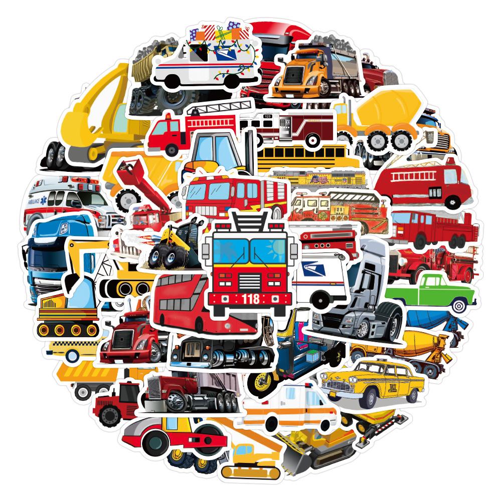 50 sheets of new cartoon mixed kids stickers car fridge notebook thermos cup decorated waterproof stickers