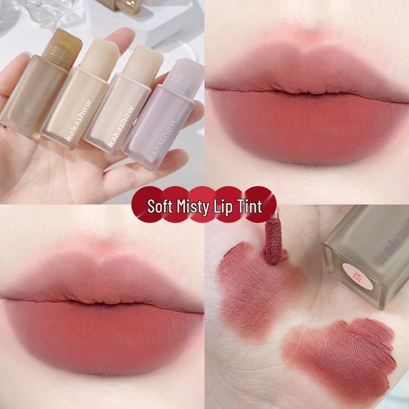 Soft Mist Nude Lip Glaze: Matte, Long-lasting, Stain-resistant, Whitening Lipstick