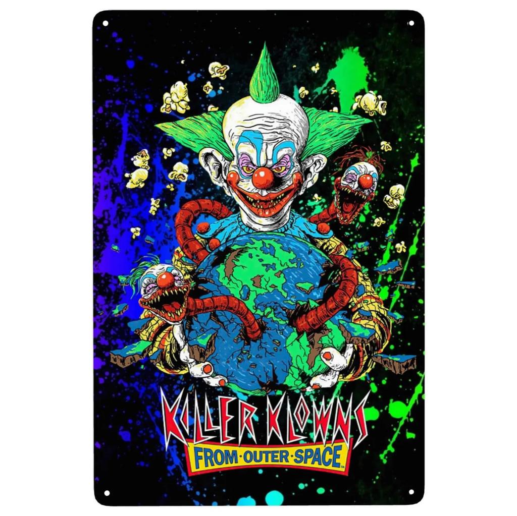 Halloween Metallschilder Killer Wanddekoration Plakette Vintage Kunst Poster Eisenmalerei für Man Cave Zuhause Café Garten Club Bar