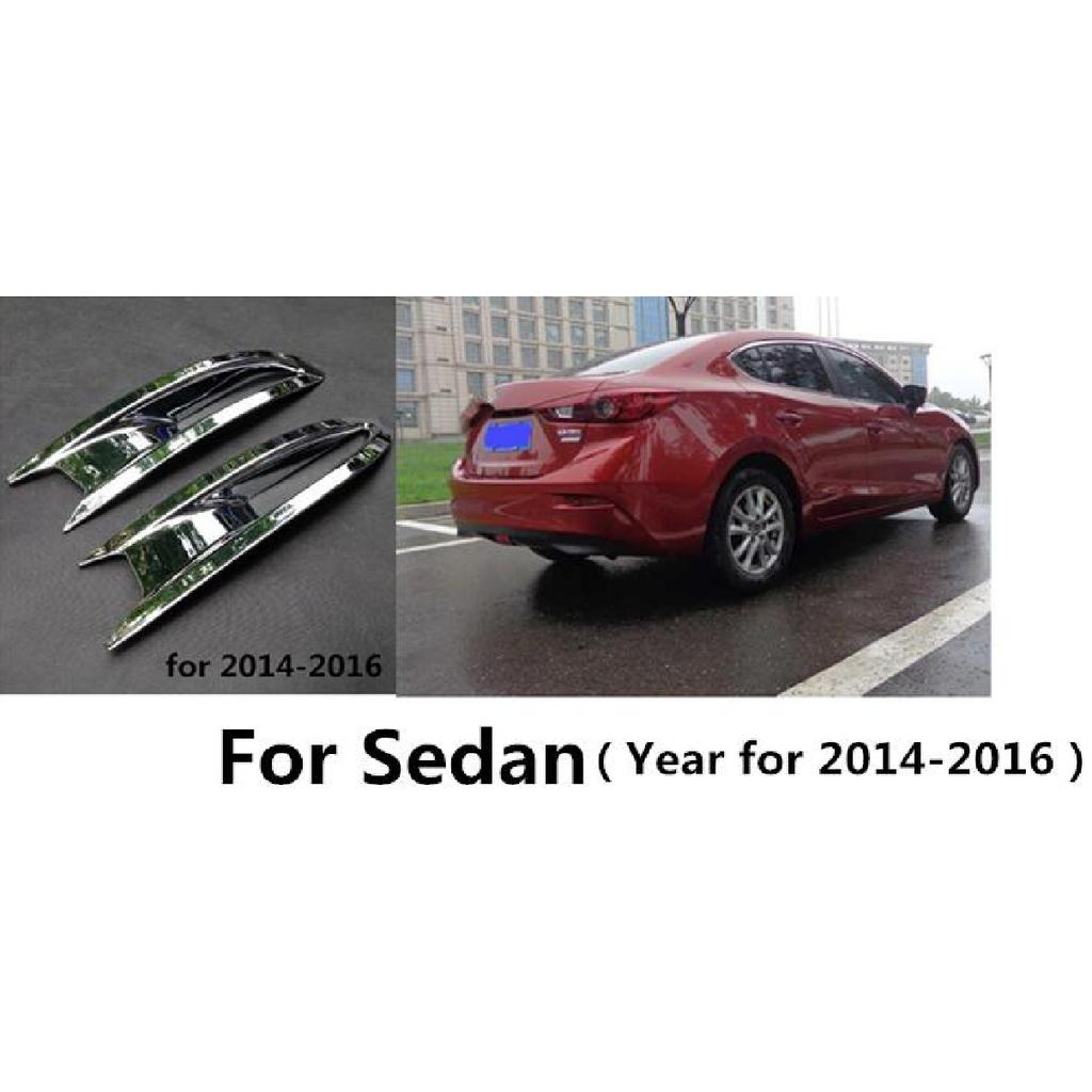 Bil ABS Krom Deksel Trim Bakre Baklykt Tåkelys Lampe Ramme Klistremerke Panel For Mazda 3 Mazda3 Axela M3 2014 2015 2016 2017