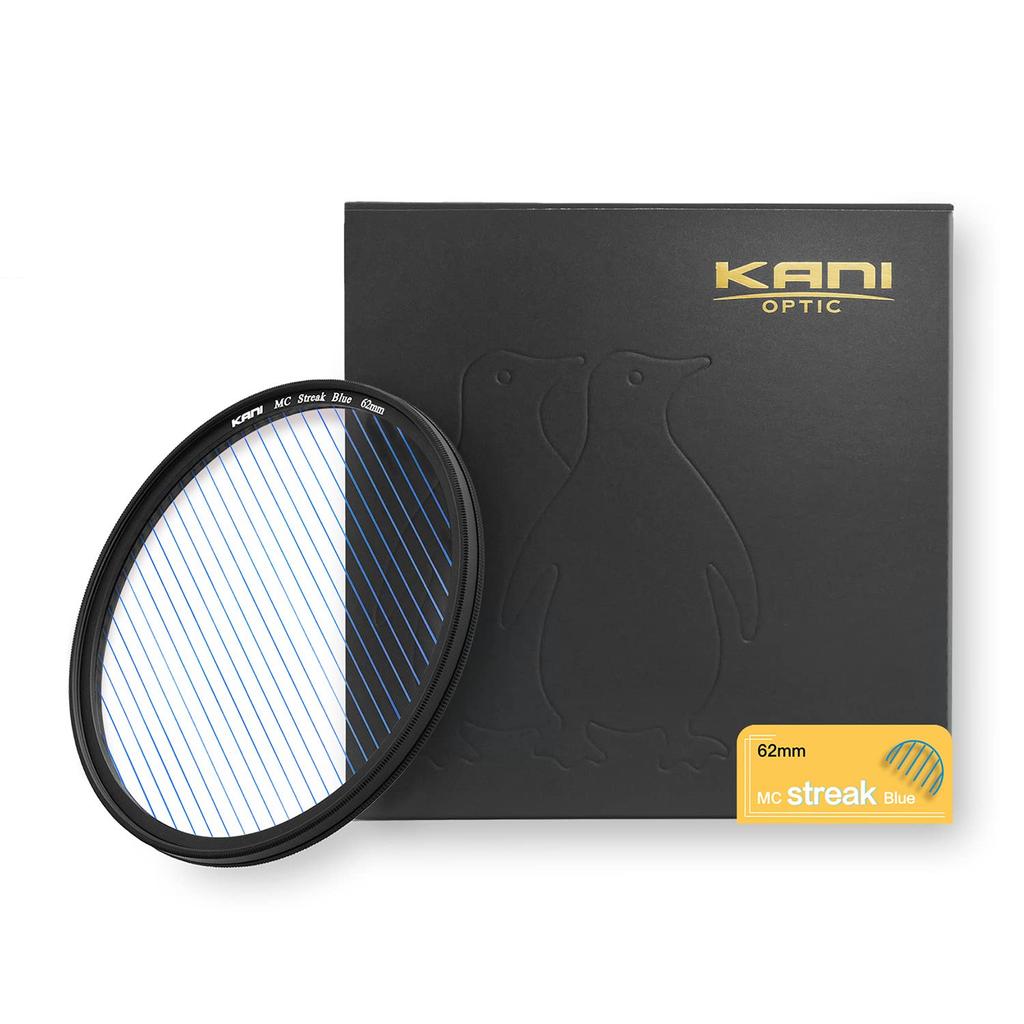 KANI 62mm Streak Blue Special Effects Streak Blue Streak Night Streak Blue K17173 Filter, Color, Anamorphic, Scene, Illumination, Portrait,