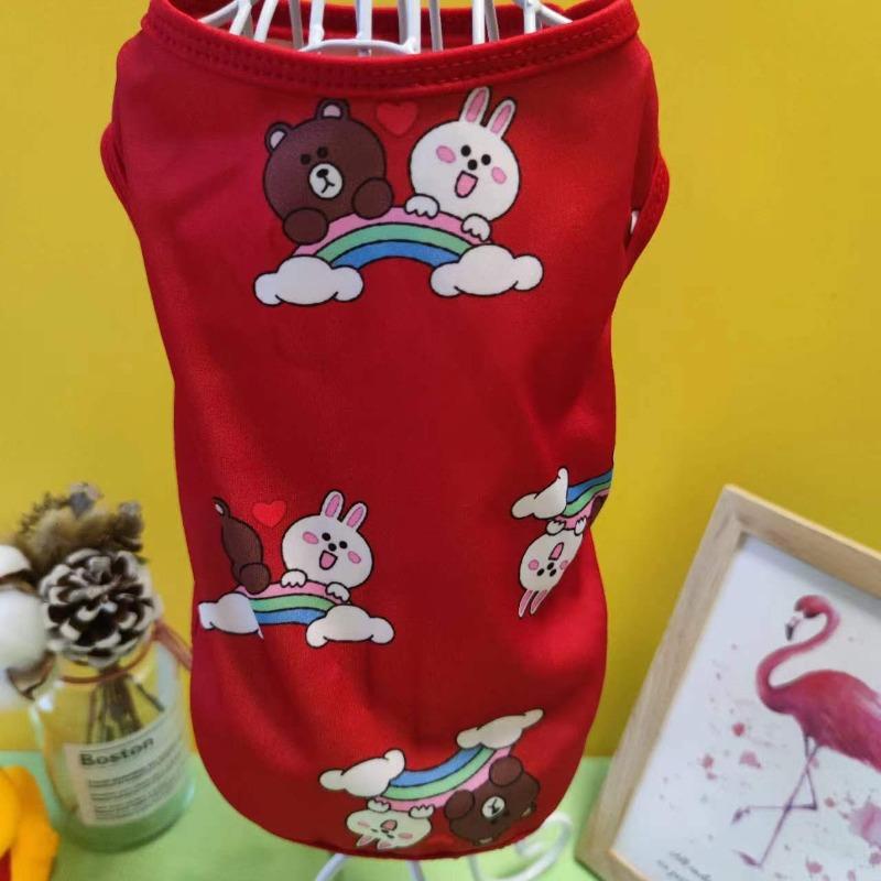 Nové stylové tílka pro psy na jaro, léto a podzim. Oblečení pro malé až středně velké psy. Oblečení pro mazlíčky - Pomeranian a Buldok. Prodyšný.