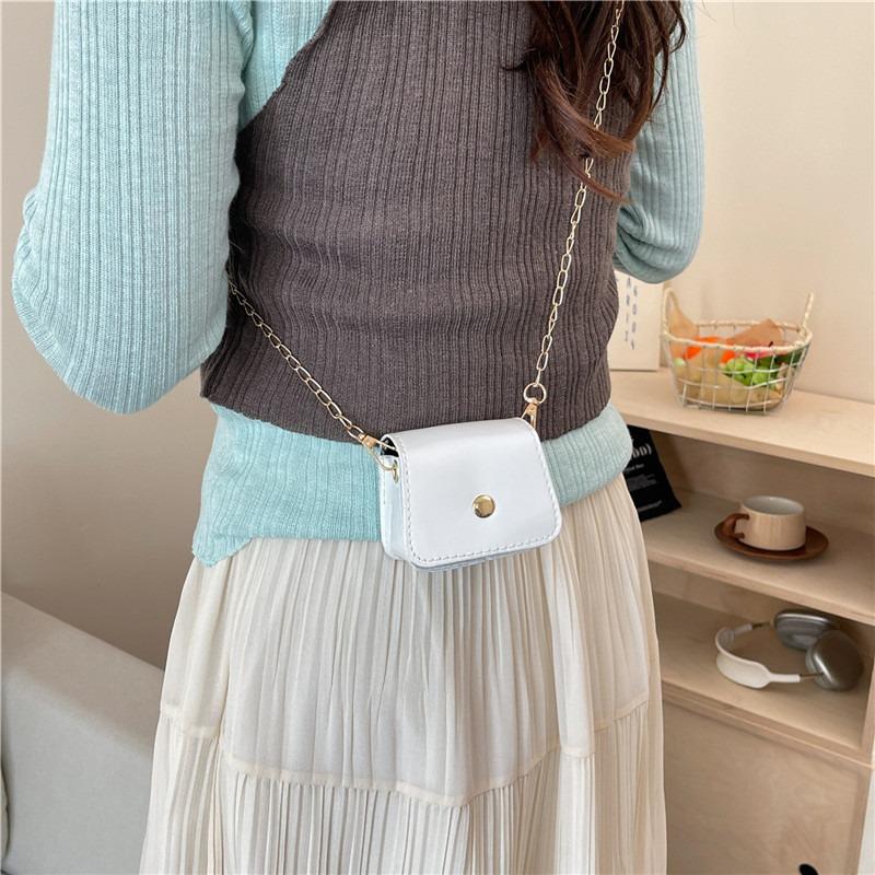 Spring Girl Mini Saddle Bag Women's New Change Bag Casual Earphone Small Bag Shoulder Messenger Bag