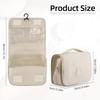 Foldable Hanging Travel Toiletry Bag,Waterproof Portable Travel Bags, Multifunction Travel Makeup Cosmetic Bag Organizer with Hanging Hook (Beige)