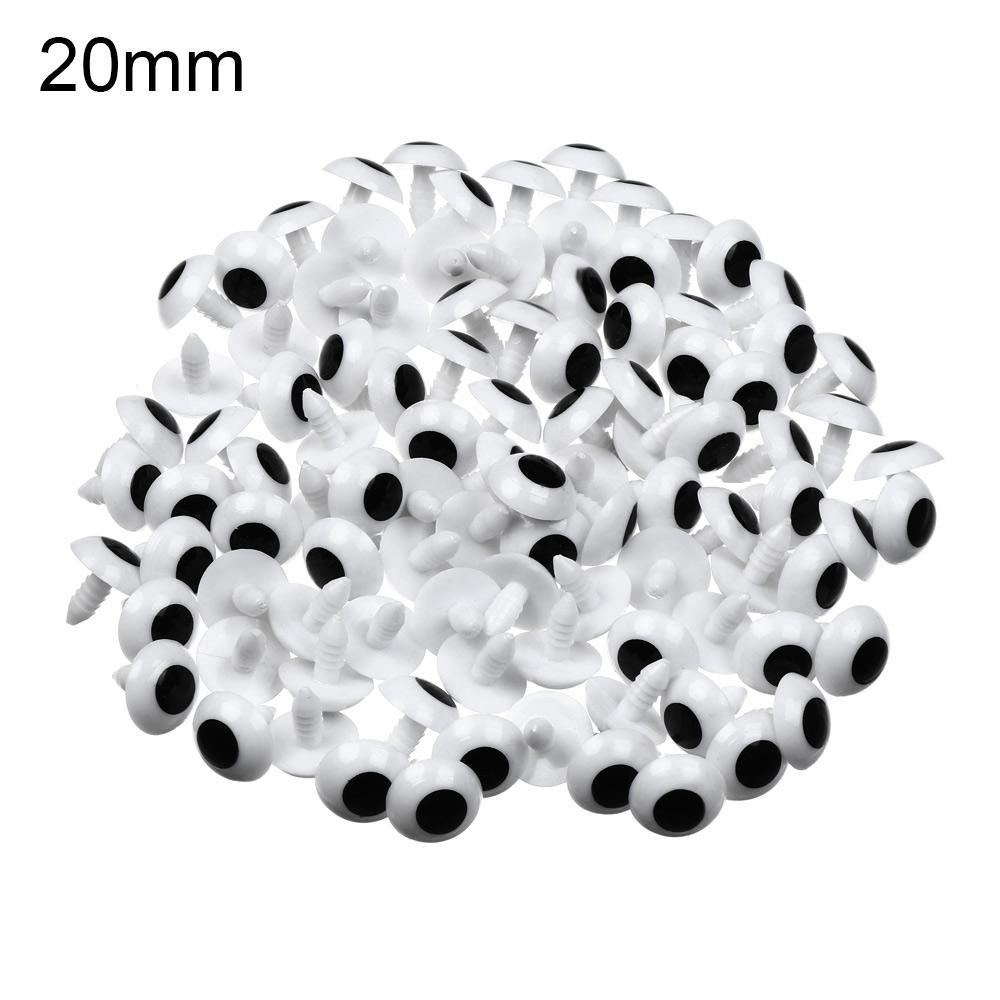 100Pcs Plastic Animal Safety Eyes For Toys Crochet Teddy Bear Stuffed For Dolls Craft Amigurumi Accessories10/12/14/16/18/20mm