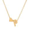 European & American Alphabet Love Heart Pendant Necklace – Versatile Peach Heart Clavicle Chain