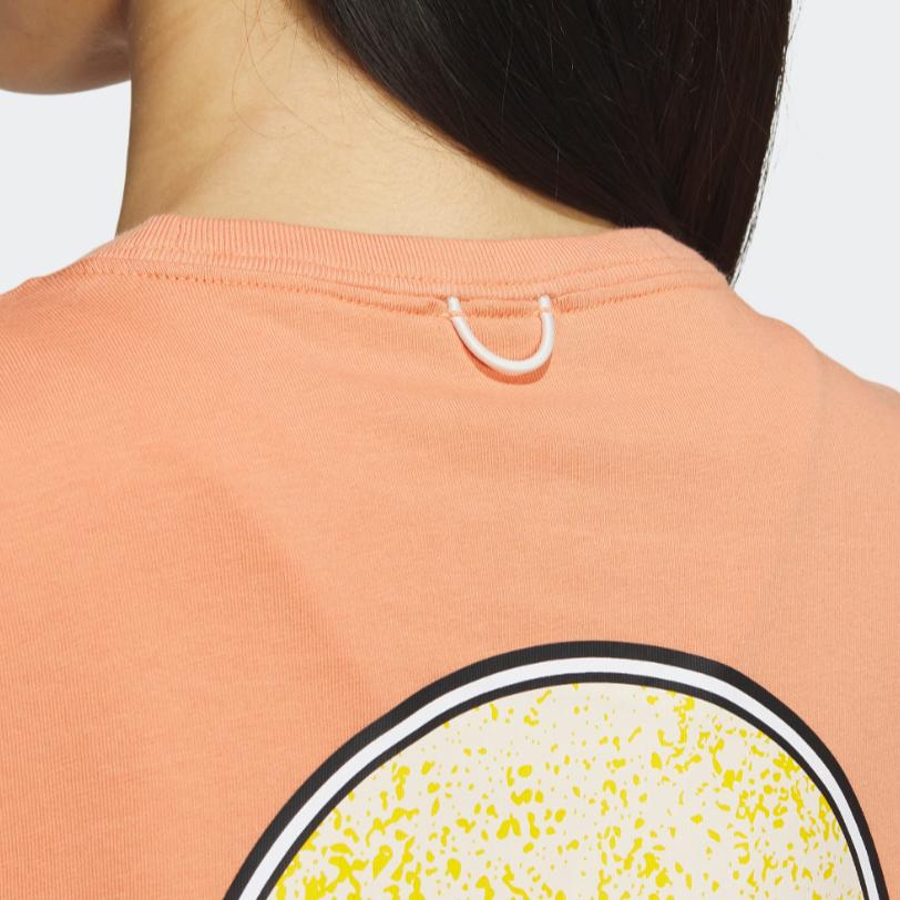 Adidas Originals Trefoil Tee Cartoon Logo Print Sports Short Sleeve T-Shirt Women Tops Light-Khaki Brown IK8613