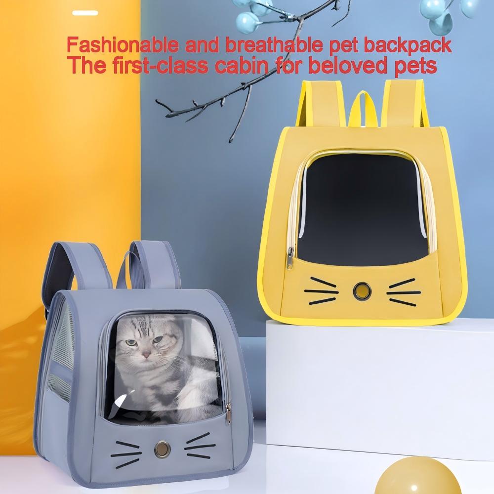 Pet Backpack Carrier Breathable Anti Stress Travel Bag Adjustable Shoulder Outdoor Handbag for Cats Dogs