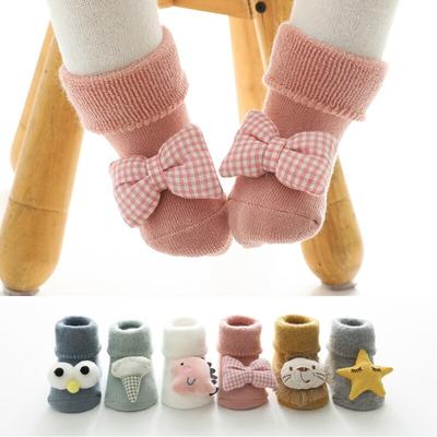 Baby Socks Autumn Winter Boy Girls  Newborn Cartoon Animal Infant  Anti Slip Soft Cotton Floor  Shoes