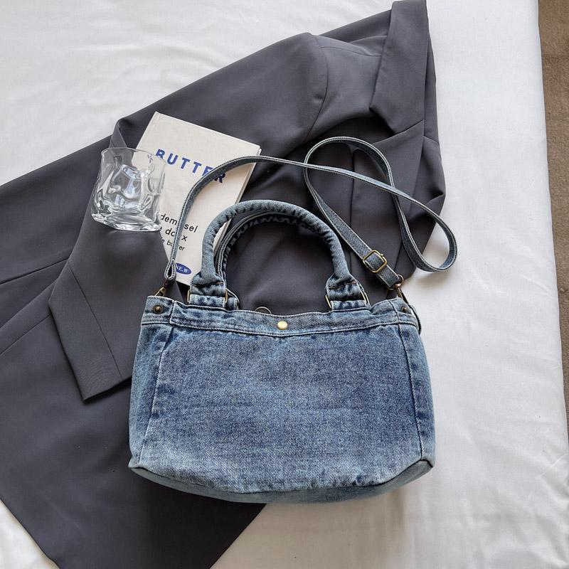 Vintage Denim Tragetasche Damen Schulter Umhängetasche