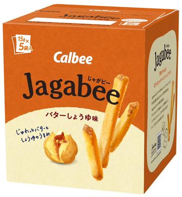 Jagabee Calbee Jagabee Tereyağı Soya Sosu Aroması 75g x 12 Kutu Jagabee Atıştırmalık Atıştırmalık Küçük Paket