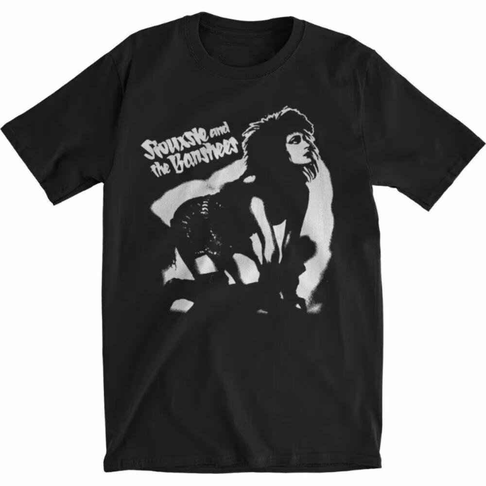 Retro Siouxsie And The Banshees Tshirt Mens Fashion Street Hip Hop Rock ShortSleeve Pure Cotton SpringSummer New Couple top