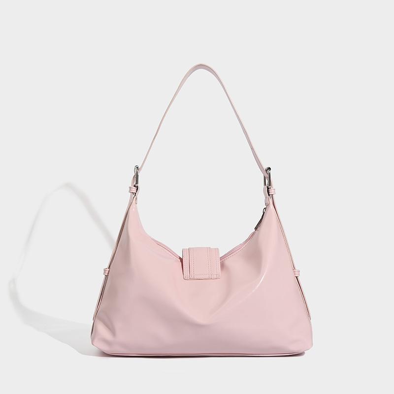 New Women's Bag Luxury Designer Rivet Decorati Shoulder Bag PU Leather Pink Woman Bags Fashi Lightweight Female Handbag