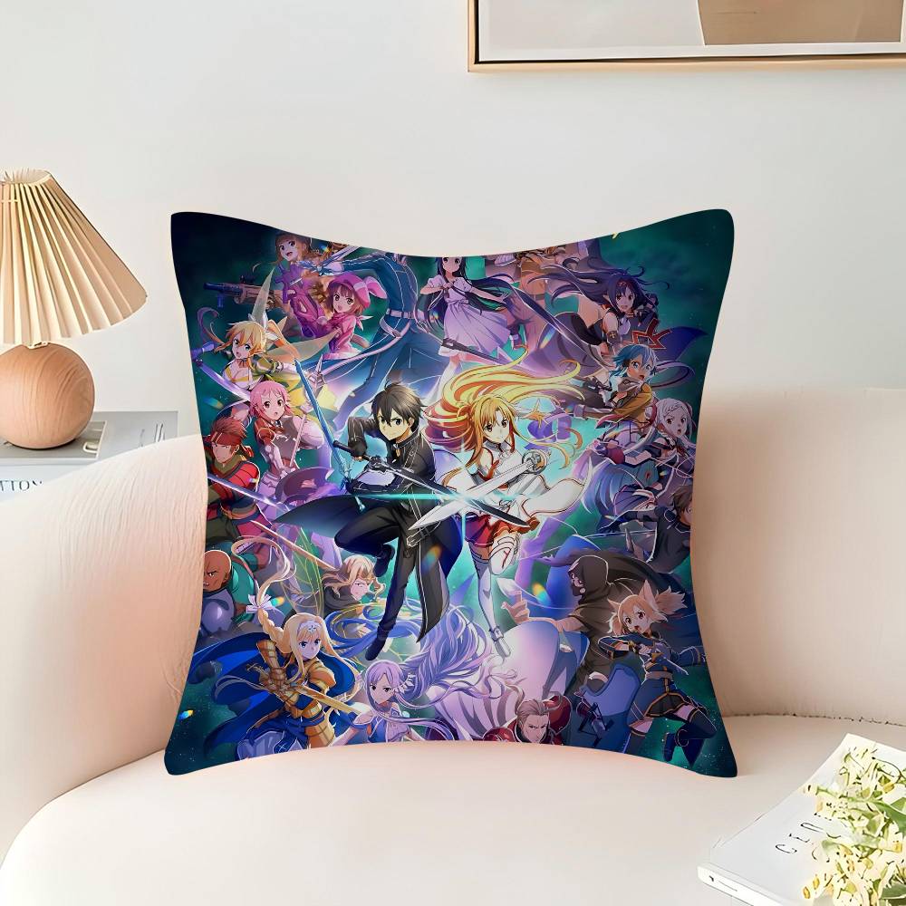 Anime S-Sword Art Online Pillow Cushion Cover Pillowcase Living Room Sofa Home Decor Customized